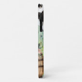 Rustisch Western Turquoise Wood Koeienhuid Case-Mate iPhone Case (Achterkant/links)