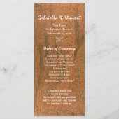 Rustisch Western weddenschap tussen landen Programmakaart (Achterkant)