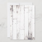 Rustisch White Barn Wood Chic Gold Baby shower Kaart (Achterkant)