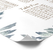 Rustisch White Pumpkin SEATING CHART Poster (Hoek)