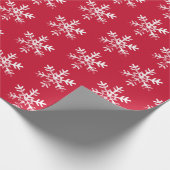 Rustisch White Snowflakes Red | Papier voor onmidd (Hoek)