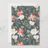 Rustisch White Winter Forest Floral Vrijgezellenfe Kaart (Achterkant)