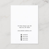 Rustisch White Wood Earring Display Visitekaartje (Achterkant)