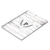 Rustisch White Wood Shabby Chic Laurel Land Notitieboek (Linkerzijde)