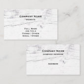 Rustisch White Wood Visitekaartje (Voorkant / Achterkant)