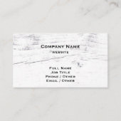 Rustisch White Wood Visitekaartje (Voorkant)