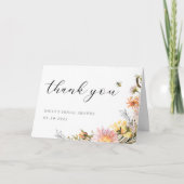 Rustisch Wildbloem en Vrijgezellenfeest voor het a Bedankkaart (Voorkant)