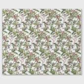 Rustisch wintervakantiewerkpapier cadeaupapier (Vlak)