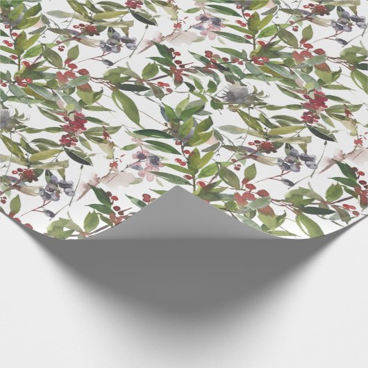 Rustisch wintervakantiewerkpapier cadeaupapier (Hoek)