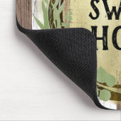 Rustisch wit en bruin hout botanische schuur muismat (Hoek)