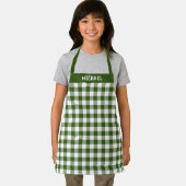 Rustisch wit groen buffelpatroon, aangepast schort (Insitu)