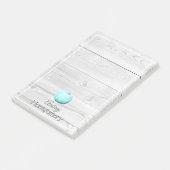 Rustisch wit hout en blauw pompoen | Gepersonalise Post-it® Notes (Schuin)