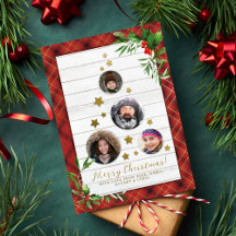 Rustisch wit hout en kerstboom 4 Foto