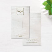 Rustisch wit hout Logo klemscherm toevoegen Visitekaartje (Bureau)