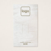 Rustisch wit hout Logo klemscherm toevoegen Visitekaartje (Voorkant)