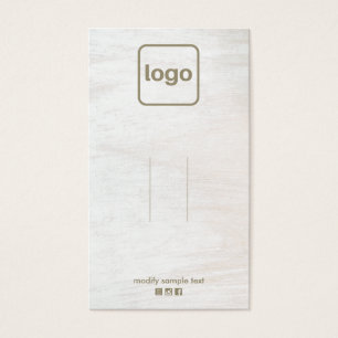 Rustisch wit hout Logo klemscherm toevoegen Visitekaartje