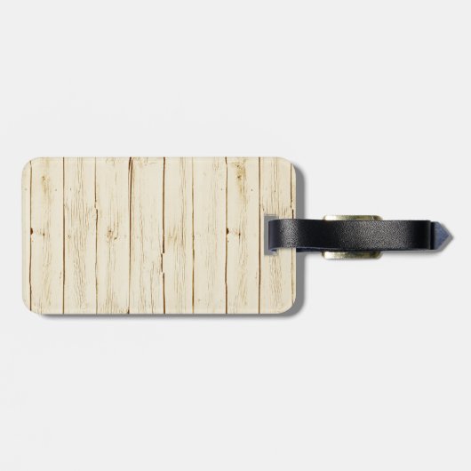 Rustisch wit hout met Anchor Bagagelabel (Achterkant horizontaal)