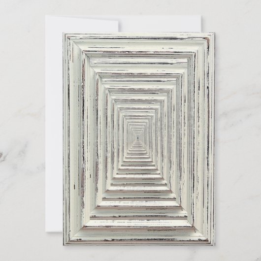 Rustisch wit Lijst & Burlap Wedding Shower Kaart (Achterkant)