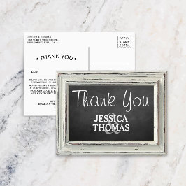 Rustisch wit Lijst en Chalkboard Wedding Collectie Briefkaart