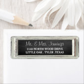 Rustisch wit Lijst en Chalkboard Wedding Collectie Etiket (Insitu)