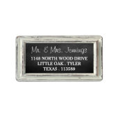 Rustisch wit Lijst en Chalkboard Wedding Collectie Etiket (Voorkant)