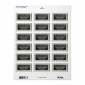 Rustisch wit Lijst en Chalkboard Wedding Collectie Etiket (Full Sheet)