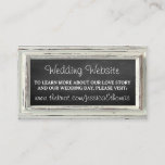 Rustisch wit Lijst en Chalkboard Wedding Collectie Informatiekaartje<br><div class="desc">Het rustieke witte lijst & krijtbord bruiloft collectie is eenvoudig maar toch elegant en een prachtig ontwerp met een prachtig wit rustiek foto lijst op een krijtbord effect achtergrond, wat perfect is voor elke rustieke bruiloft. Deze websitekaarten kunnen worden gepersonaliseerd voor uw speciale gelegenheid en zouden de perfecte insert maken...</div>