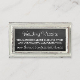 Rustisch wit Lijst en Chalkboard Wedding Collectie Informatiekaartje