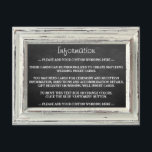 Rustisch wit Lijst en Chalkboard Wedding Collectie Informatiekaartje<br><div class="desc">Het rustieke witte lijst & krijtbord bruiloft collectie is eenvoudig maar toch elegant en een prachtig ontwerp met een prachtig wit rustiek foto lijst op een krijtbord effect achtergrond, wat perfect is voor elke rustieke bruiloft. Deze insert kaarten kunnen worden gepersonaliseerd voor uw speciale gelegenheid en zou de perfecte detail,...</div>