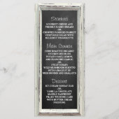 Rustisch wit Lijst en Chalkboard Wedding Collectie Menu (Voorkant)