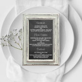 Rustisch wit Lijst en Chalkboard Wedding Collectie Menu
