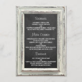 Rustisch wit Lijst en Chalkboard Wedding Collectie Menu (Voorkant)