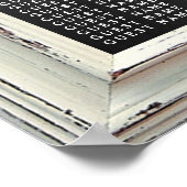 Rustisch wit Lijst en Chalkboard Wedding Collectie Poster (Hoek)