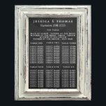 Rustisch wit Lijst en Chalkboard Wedding Collectie Poster<br><div class="desc">Eenvoudig, maar elegant, het rustige witte lijst & het collectie van het kartonnen bruiloft is een verbluffend ontwerp met prachtig wit rustisch lijst op een schalkbordeffect achtergrond, dat perfect is voor elke rustige bruiloft. Dit zitplaatskaart kan voor uw speciale gelegenheid worden gepersonaliseerd en zou de perfecte tafelplanner voor uw bruiloft,...</div>
