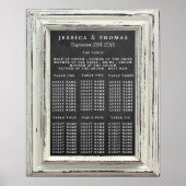 Rustisch wit Lijst en Chalkboard Wedding Collectie Poster (Voorkant)
