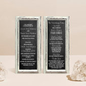 Rustisch wit Lijst en Chalkboard Wedding Collectie Programmakaart