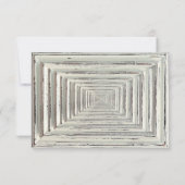 Rustisch wit Lijst en Chalkboard Wedding Collectie RSVP Kaartje (Achterkant)