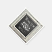 Rustisch wit Lijst en Chalkboard Wedding Collectie Servet (Hoek)