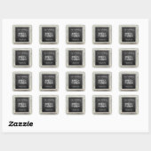 Rustisch wit Lijst en Chalkboard Wedding Collectie Vierkante Sticker (Vel)