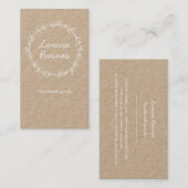 Rustisch wit visitekaartje (Voorkant / Achterkant)