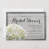 RUSTISCH WITTE HYDRANGEAS-VRIJGEZELLENFEEST KAART (Voorkant)