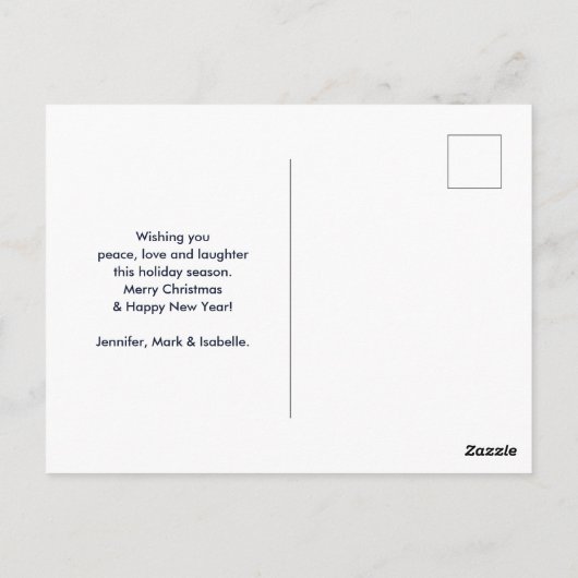 Rustisch Wood Blue Reindeer Country Kerstmis Briefkaart (Achterkant)