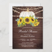 Rustisch Wood White Pumpkin Vrijgezellenfeest zonn Kaart (Voorkant)