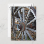 Rustisch Wooden Wagon Wheel Briefkaart (Voorkant / Achterkant)