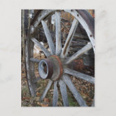 Rustisch Wooden Wagon Wheel Briefkaart (Voorkant)