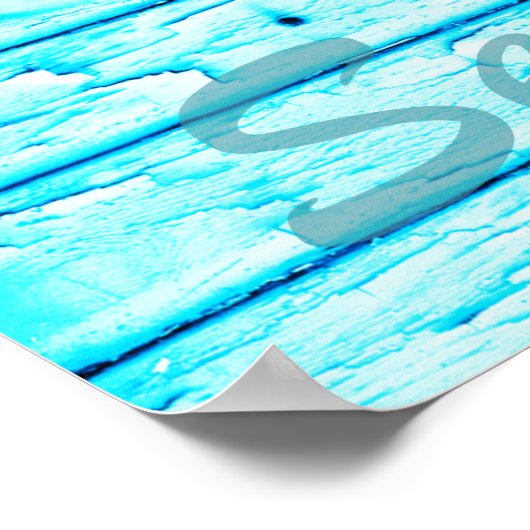 Rustisch zeepaardje op weed hout | Afdrukken Poster (Hoek)