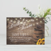 Rustisch Zonnebloem Western Vrijgezellenfeest Kaart (Staand voorkant)