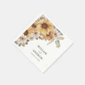 Rustisch zonnebloempapier Napkin Servet (Hoek)