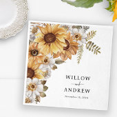 Rustisch zonnebloempapier Napkin Servet