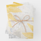 Rustisch zonnebloempje — Plattelandsbloemenpapier Inpakpapier Vel (In situ)